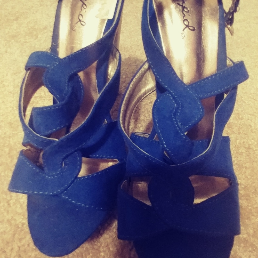 Royal blue heels
