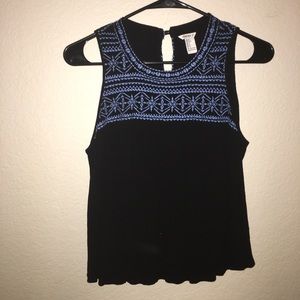 Cute embroidered tank top