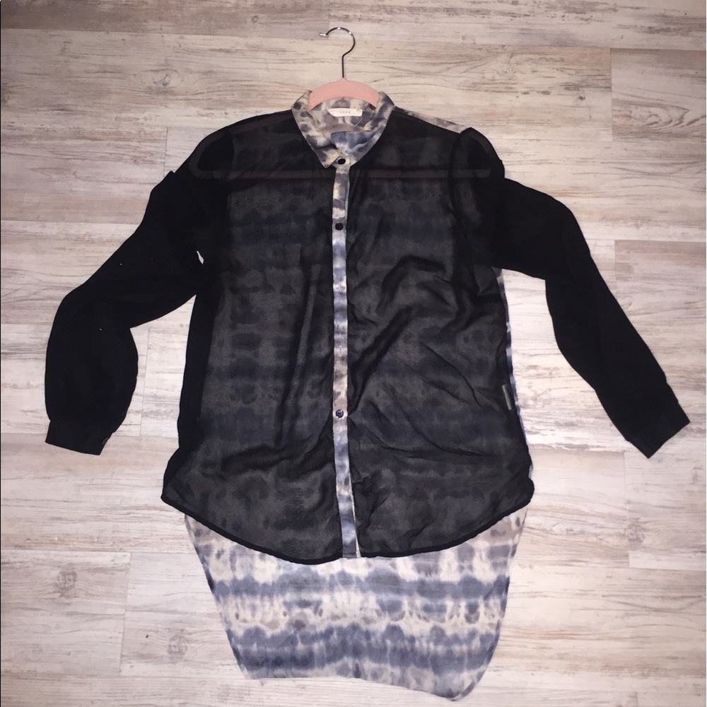 Black High-Low Blouse
