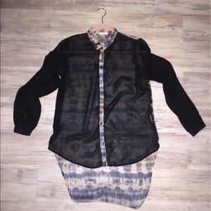 Black High-Low Blouse