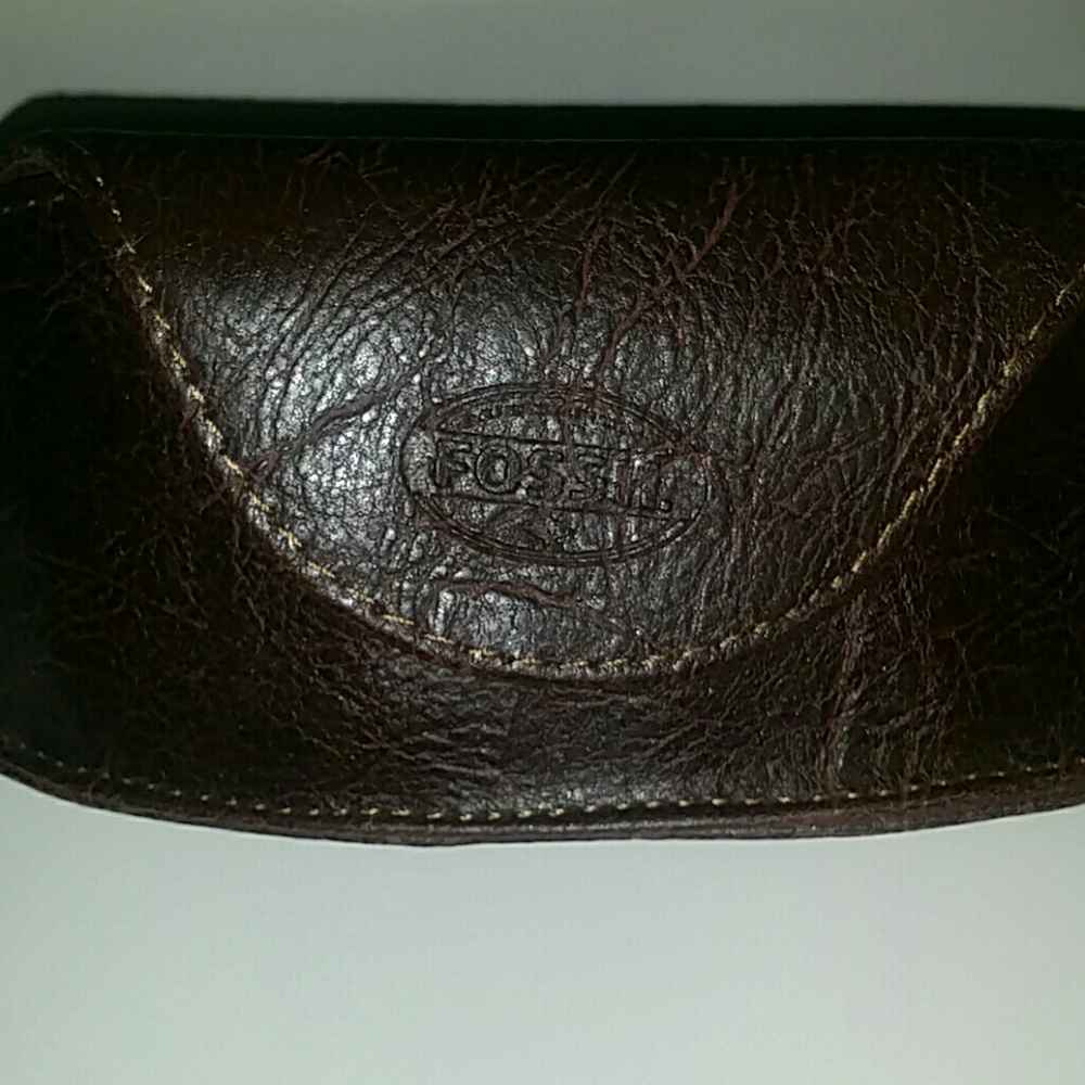 Fossil leather sunglasses case