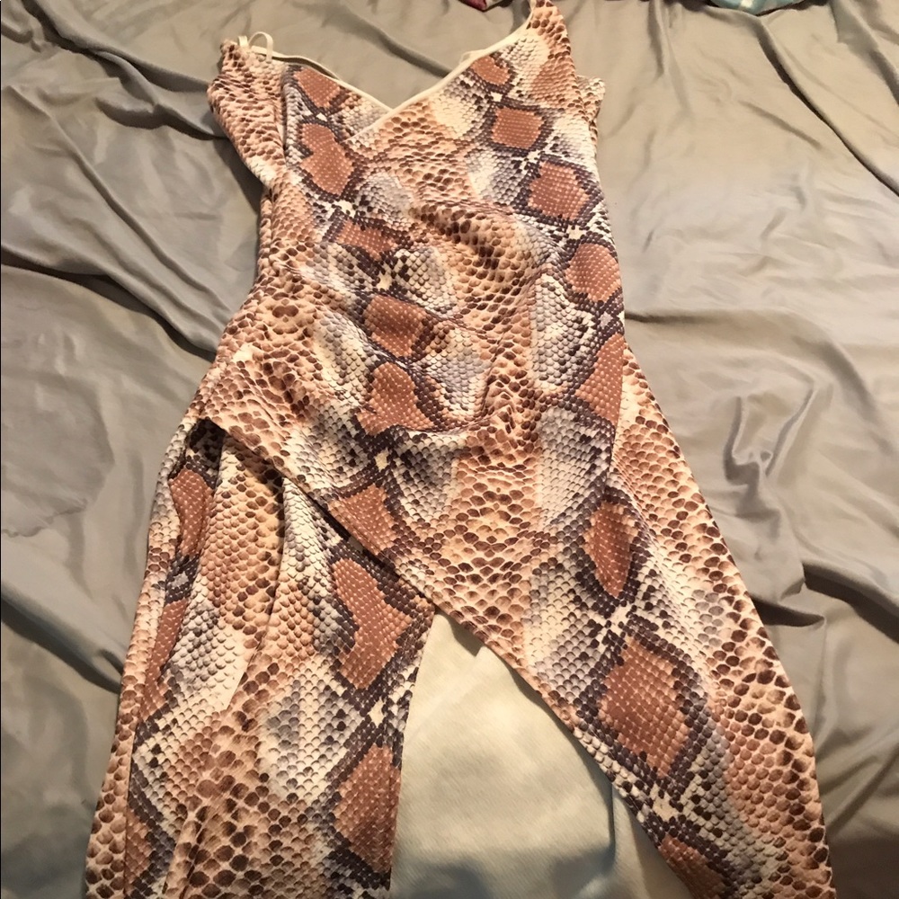 Snake skin print dress