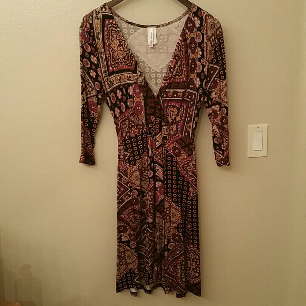 Purple rain 3/4 sleeve dress S