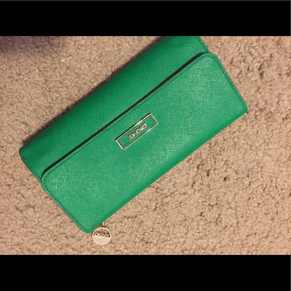 DKNY green wallet