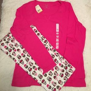 🚨SALE🚨NWT Intimate Essentials Pink Owl PJ Set 🛏