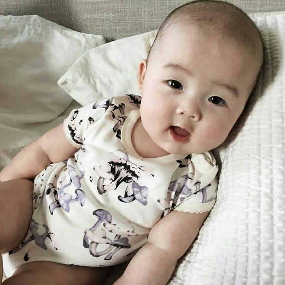 Victoria Beckham Baby Mushroom Bodysuit - Picture 2 of 8