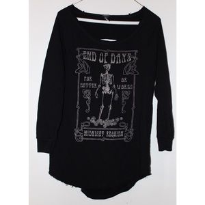 Torrid Black End Of Days Distressed Shirt