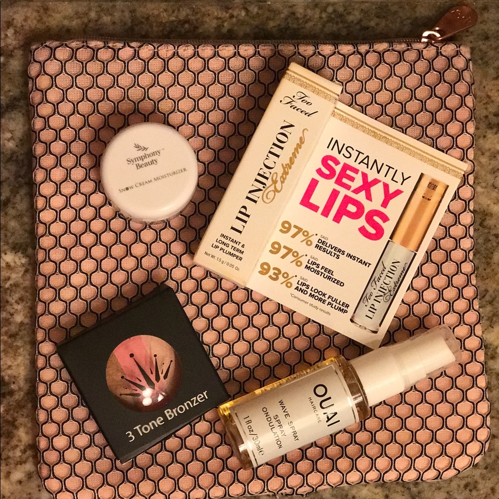 Ipsy Bag w/ cosmetics and hair products