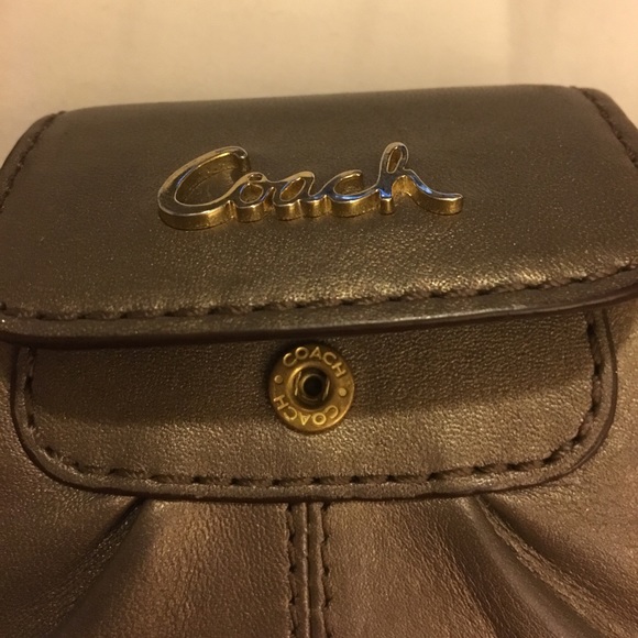 Coach bronze trifold leather wallet - Picture 6 of 6