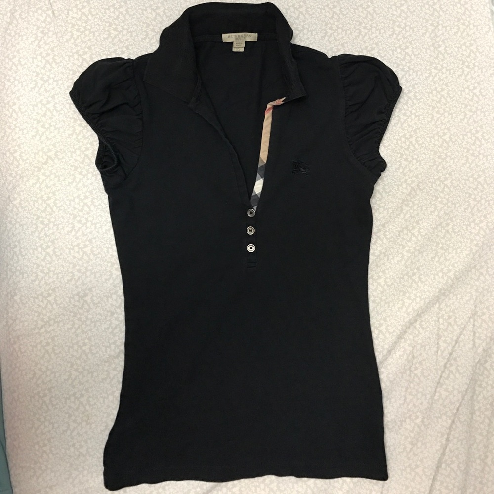 Burberry Brit V Neck Short Sleeve Blouse