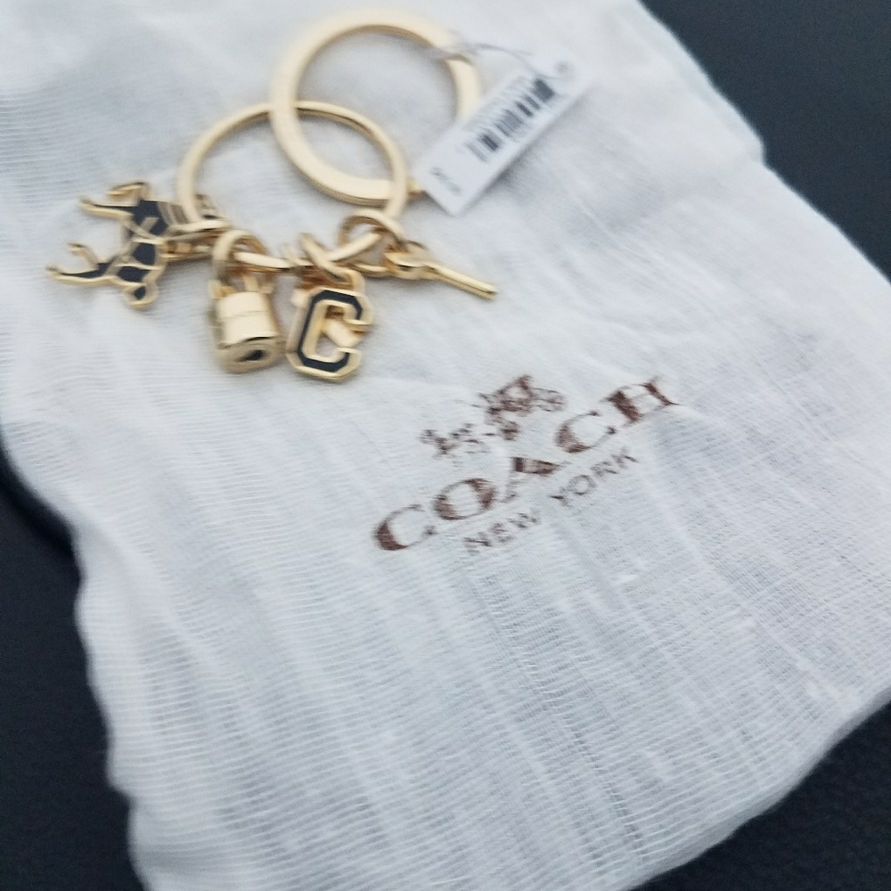 Coach charms keychain NWT