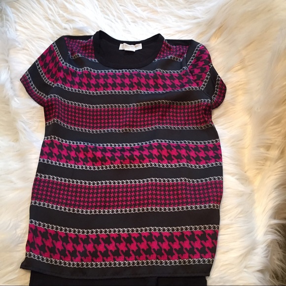 Michael Kors Tops - MICHAEL Michael Kors Chain & herringbone tshirt S