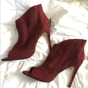 Zara Burgundy Booties