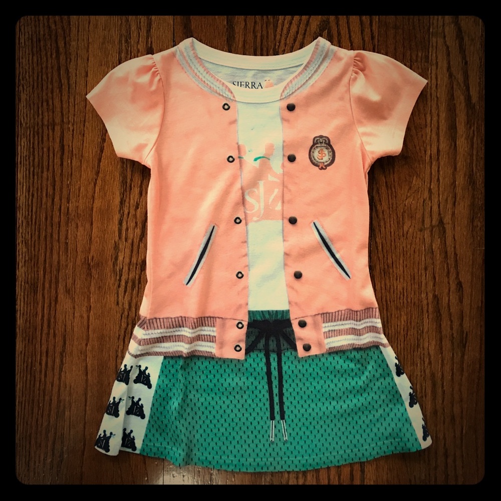 Girls screen print dress