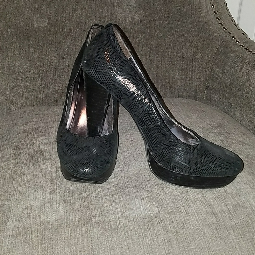 Black platform shoes