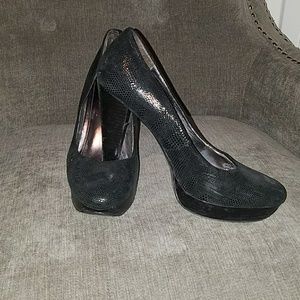 Black platform shoes