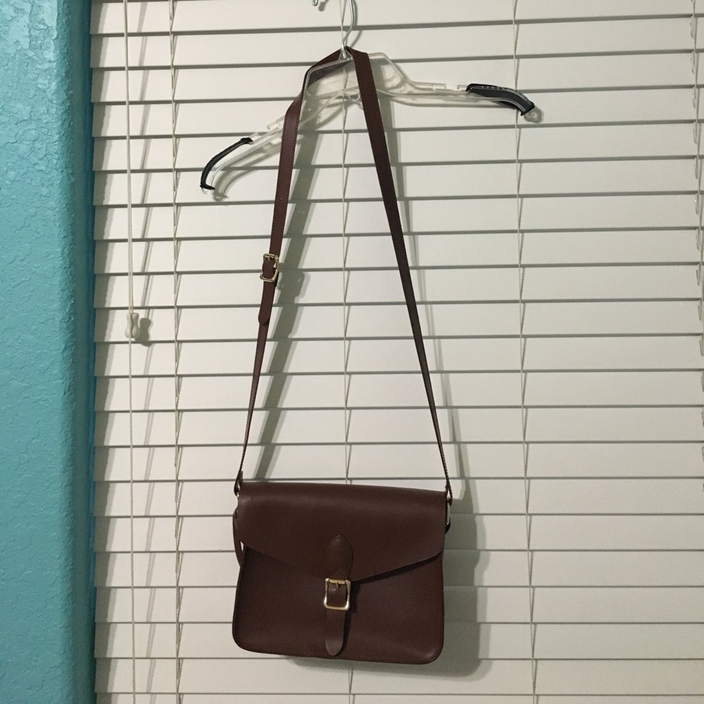 Brown Feaux Leather Vegan Cross-body