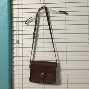 Brown Feaux Leather Vegan Cross-body