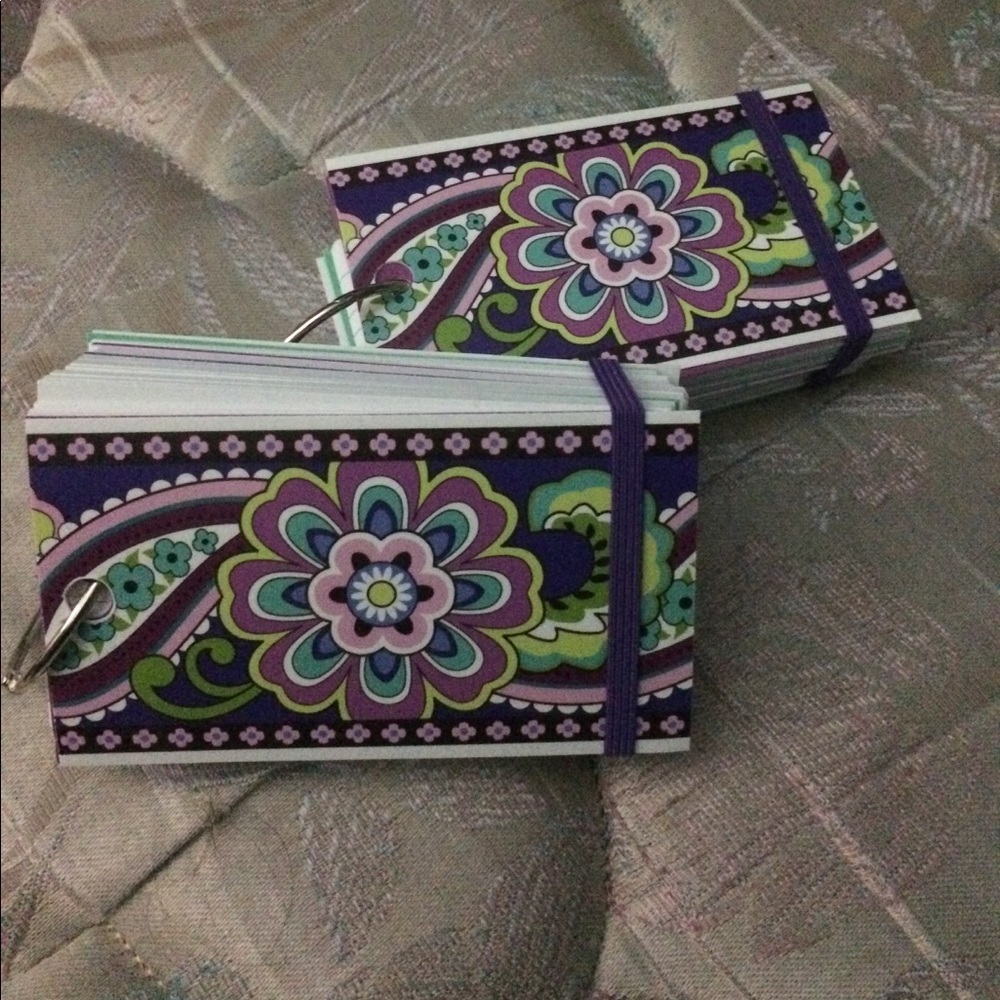 Vera Bradley index cards