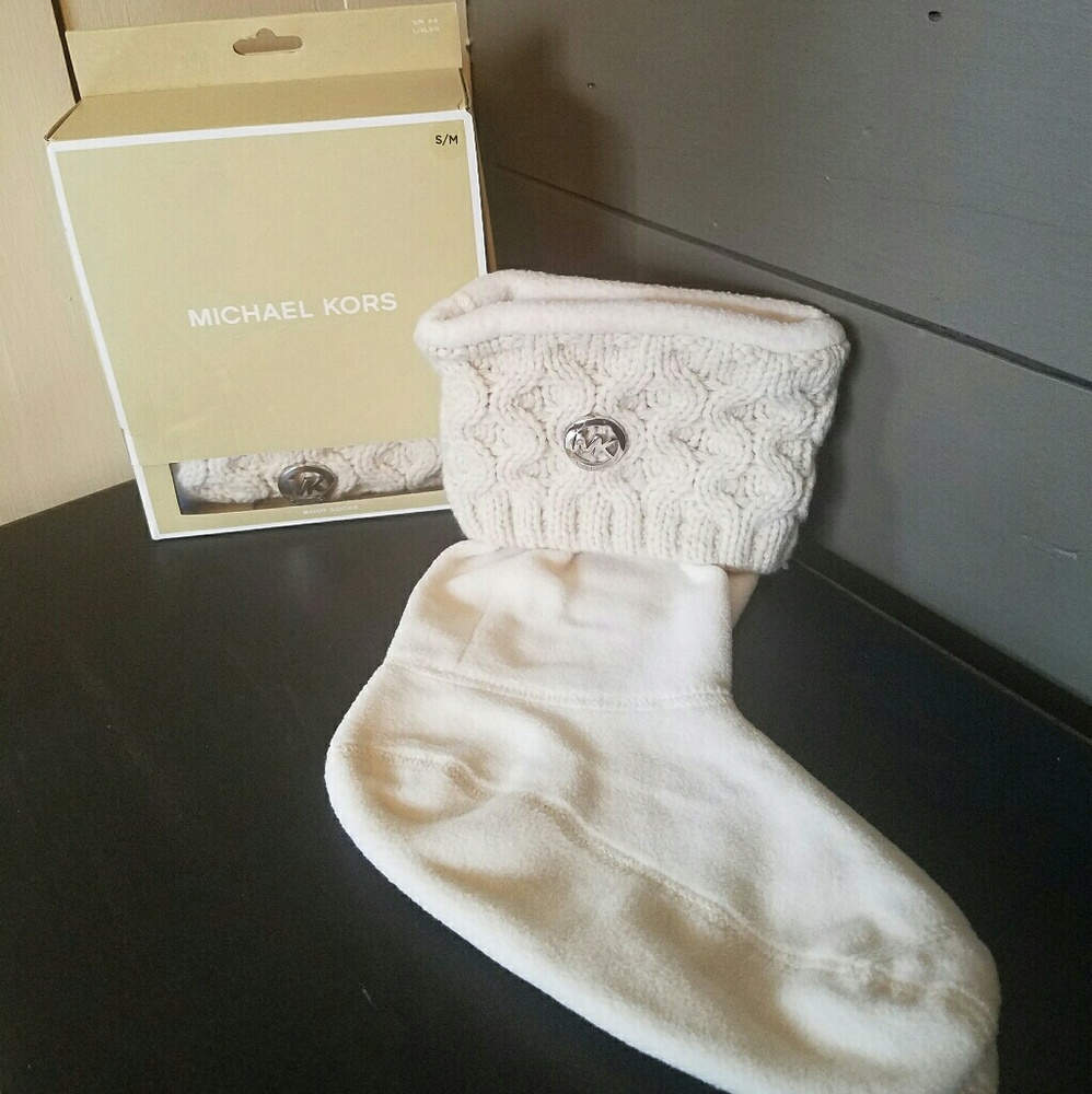 MK Knit boot socks, Brand New!