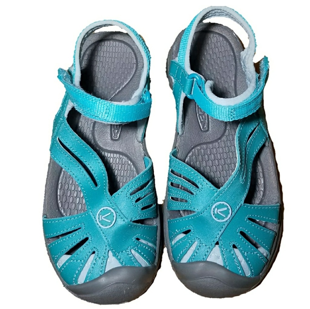 KEEN Rose Sandal Girls in Baltic/Gargoyle Leather