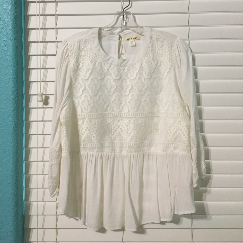 White Boho Blouse from Francesca