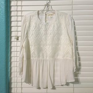 White Boho Blouse from Francesca