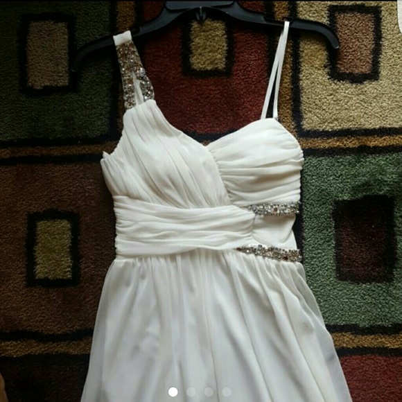 White Prom Dress/Evening Gown - Picture 1 of 4