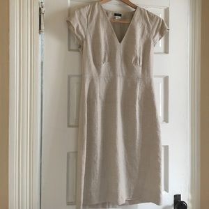J. Crew beige linen dress