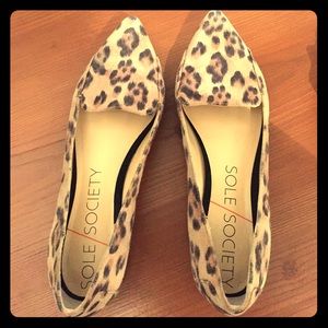Sole Society leopard print flats
