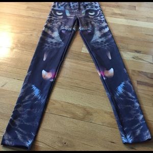 Topshop cat eyes leopard leggings
