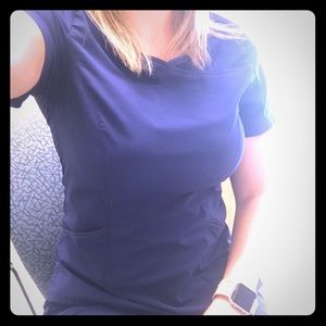 Smitten rock goddess scrub top