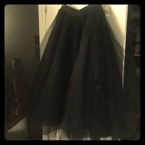 Long black tool skirt