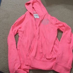 Abercrombie neon pink hoodie! EUC!