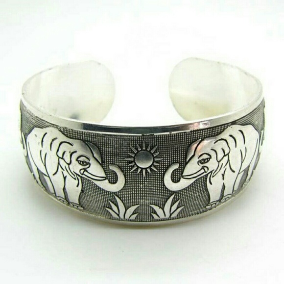 NEW Tibetian Silver Totem Bangle Cuff Bracelet - Picture 2 of 2
