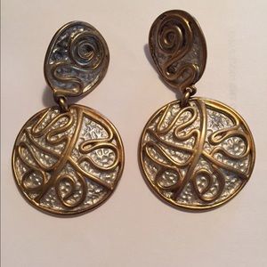 Vintage Dangle clip on earrings