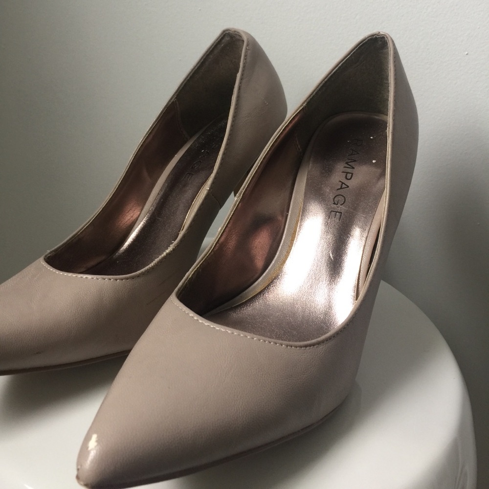 Rampage Taupe Grey Heels