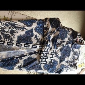 Long sleeve, blue and white button down Tizzie