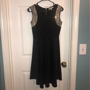 Black and Gold Sequin Dress