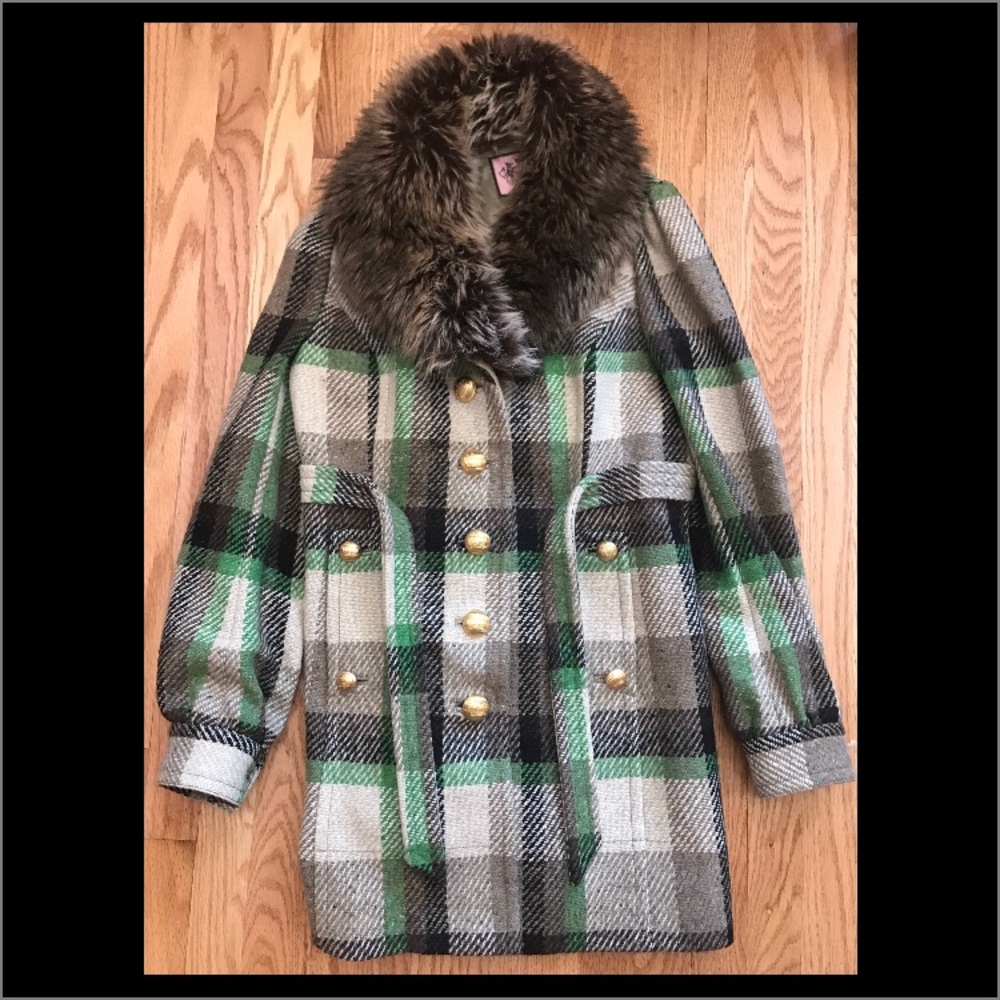 HOT DESIGNER JUICY COUTURE LARGE PLAID JACKET!