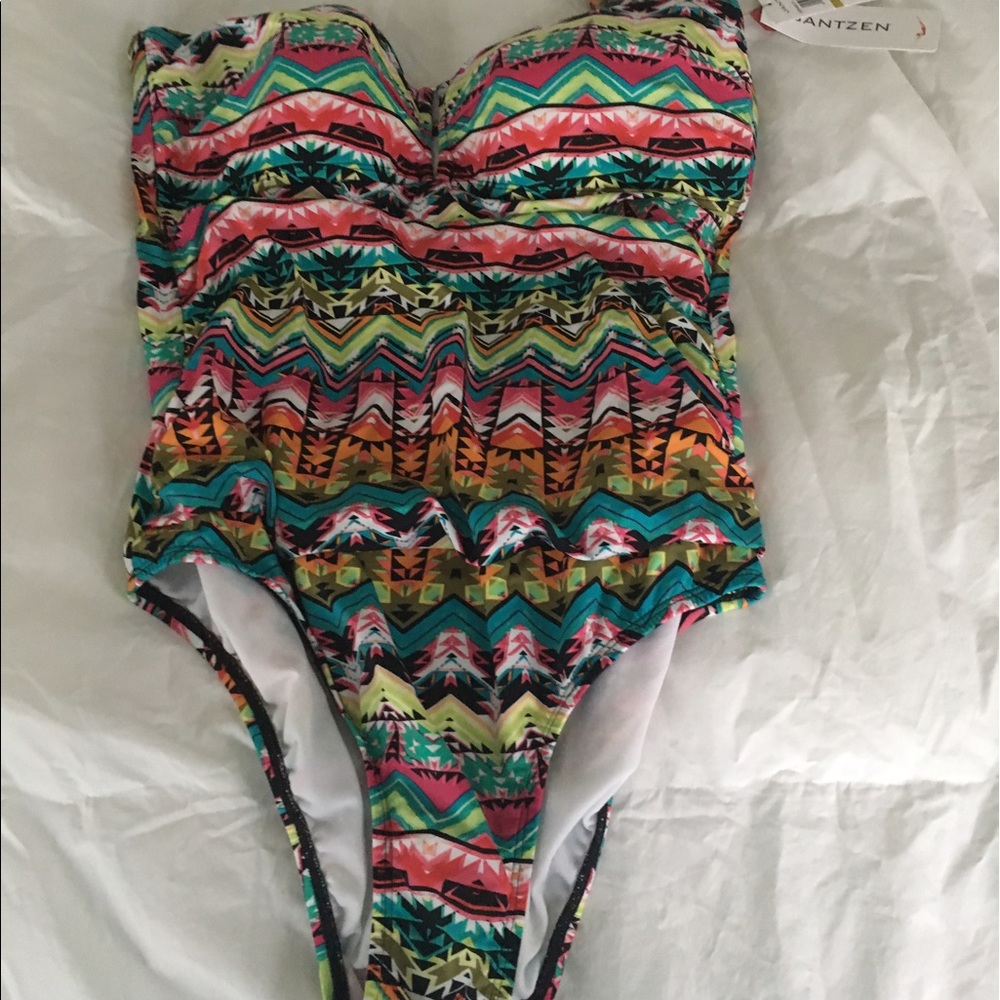 Jantzen Bandeau One Piece Swimsuit NWT