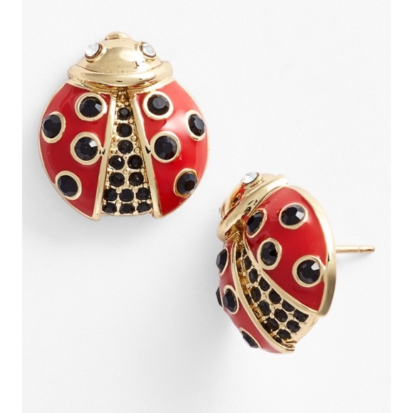 kate spade Jewelry - Kate Spade Little Ladybug 🐞 12 Kt Gold Earrings