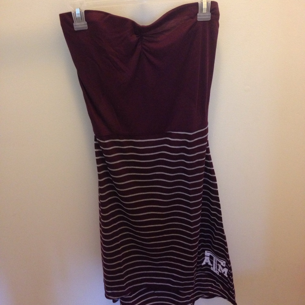 Strapless Texas A&M Dress