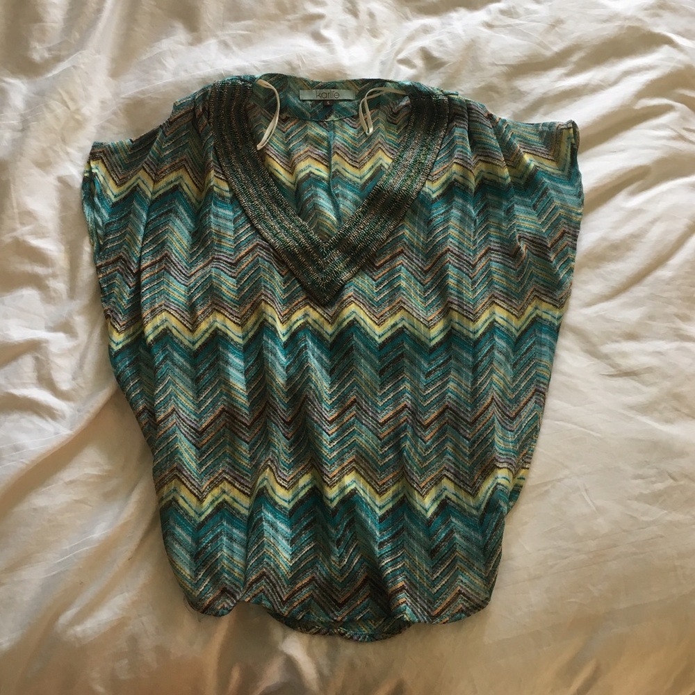 Chevron Sequined Top
