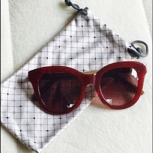 Athropologie ettwa vintage red sunglasses
