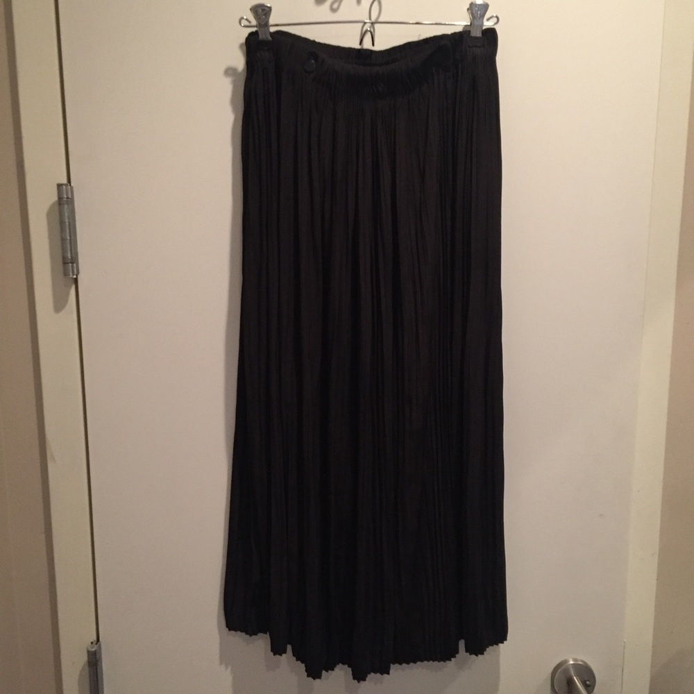 Pleated Wrap Skirt