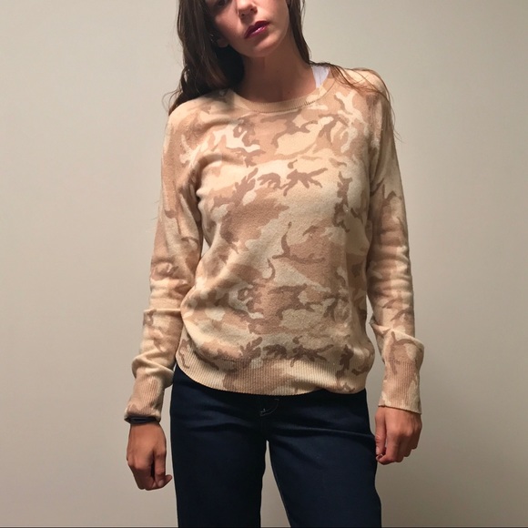 cashmere camo sweater