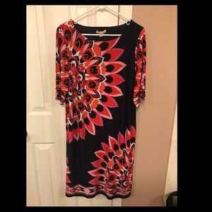 Navy, Pink, & Orange Dress