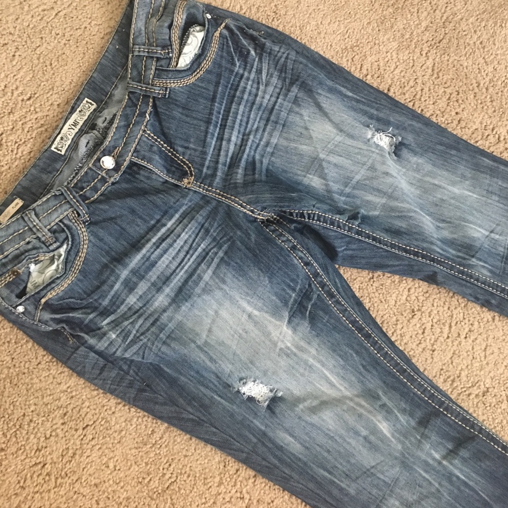 YMI light-flare distressed jeans