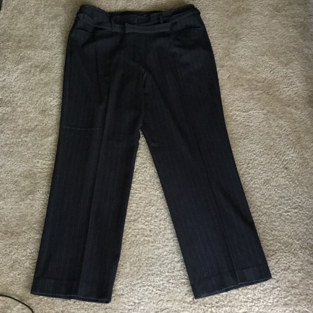 NWOT- Dress Pants w/gray pinstrip. SZ 12